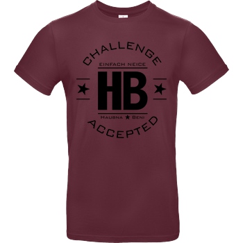 Die Buddies zocken 2EpicBuddies - Challenge schwarz T-Shirt B&C EXACT 190 - Bordeaux
