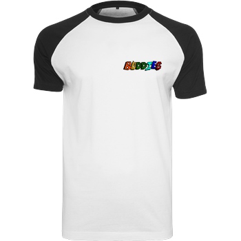 Die Buddies zocken 2EpicBuddies - Colored Logo Small T-Shirt Raglan-Shirt weiß