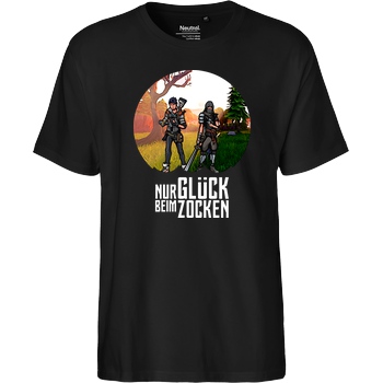 Die Buddies zocken 2EpicBuddies - Nur Glück beim Zocken big T-Shirt Fairtrade T-Shirt - schwarz