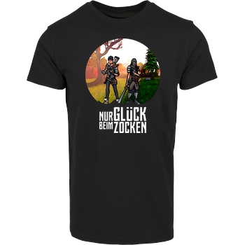 Die Buddies zocken 2EpicBuddies - Nur Glück beim Zocken big T-Shirt Hausmarke T-Shirt  - Schwarz