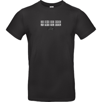 Die Buddies zocken 2EpicBuddies - Nur Glück beim Zocken Controller T-Shirt B&C EXACT 190 - Schwarz