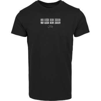 Die Buddies zocken 2EpicBuddies - Nur Glück beim Zocken Controller T-Shirt Hausmarke T-Shirt  - Schwarz