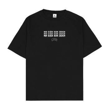 Die Buddies zocken 2EpicBuddies - Nur Glück beim Zocken Controller T-Shirt Oversize T-Shirt - Schwarz