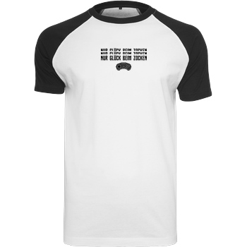 Die Buddies zocken 2EpicBuddies - Nur Glück beim Zocken Controller T-Shirt Raglan-Shirt weiß