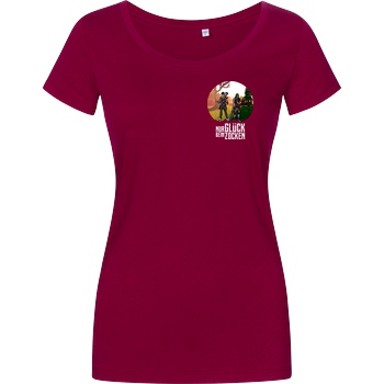 Die Buddies zocken 2EpicBuddies - Nur Glück beim Zocken T-Shirt Damenshirt berry