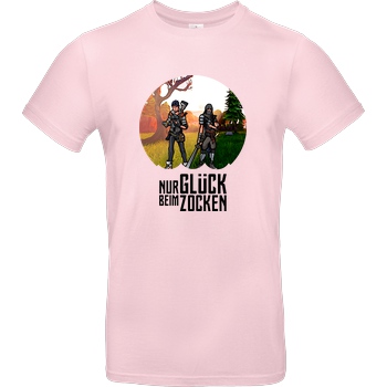 Die Buddies zocken 2EpicBuddies - Nur Glück beim Zocken T-Shirt B&C EXACT 190 - Rosa