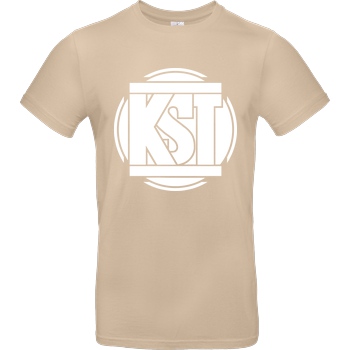 KsTBeats KsTBeats - Simple Logo T-Shirt B&C EXACT 190 - Sand