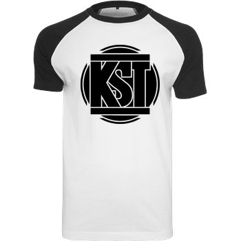KsTBeats KsTBeats - Simple Logo T-Shirt Raglan-Shirt weiß
