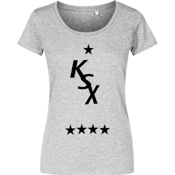 KunaiSweeX KunaiSweeX - KSX T-Shirt Damenshirt heather grey
