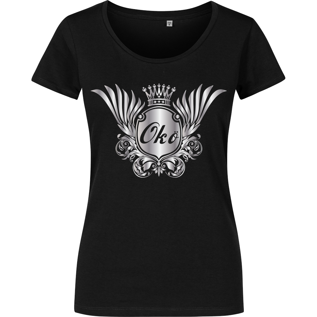 RoyaL RoyaL - Okö silber T-Shirt Damenshirt schwarz