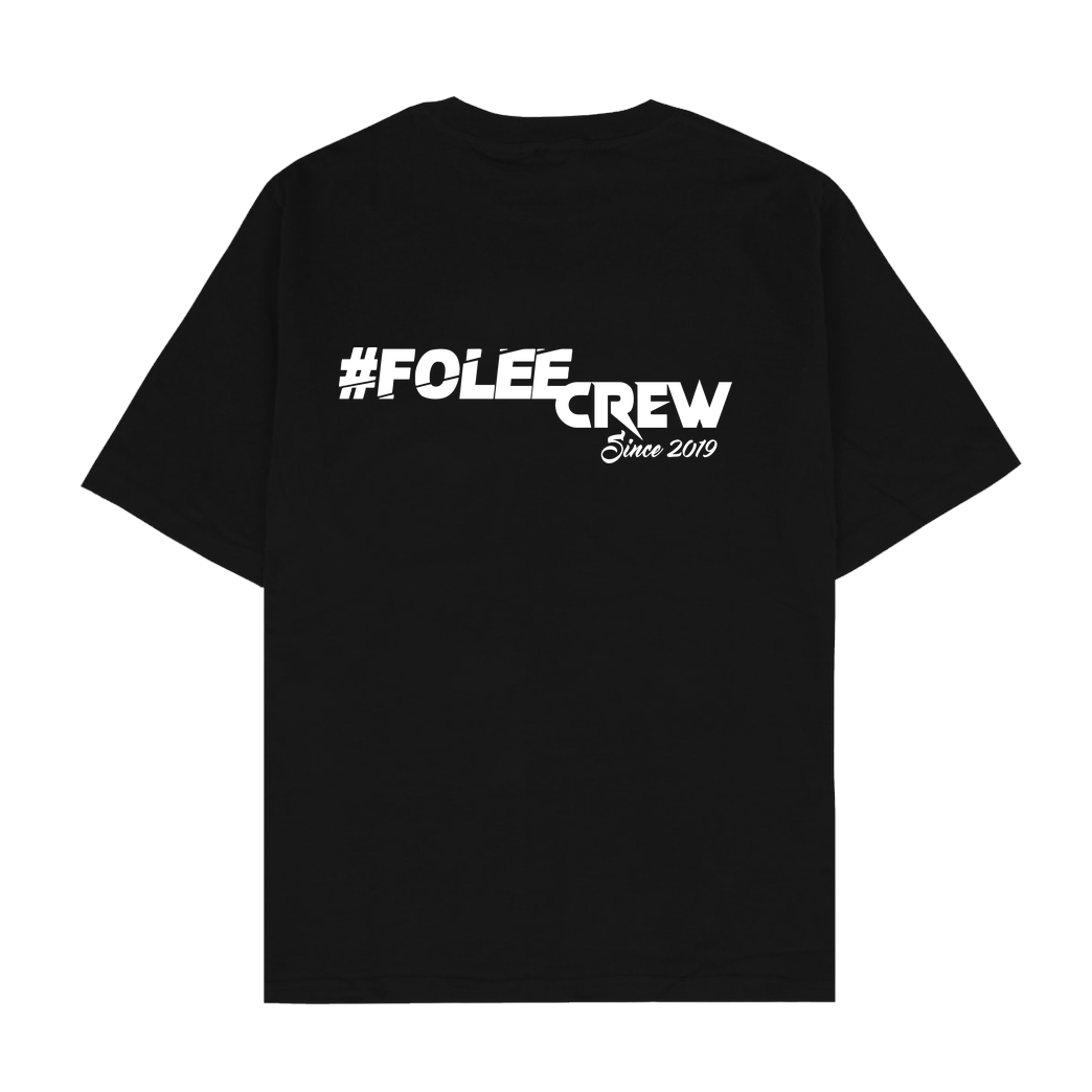 Achsel Folee Achsel Folee - Folee Crew T-Shirt Oversize T-Shirt - Schwarz