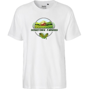 Achsel Folee Achsel Folee - Hometown Farming T-Shirt Fairtrade T-Shirt - weiß