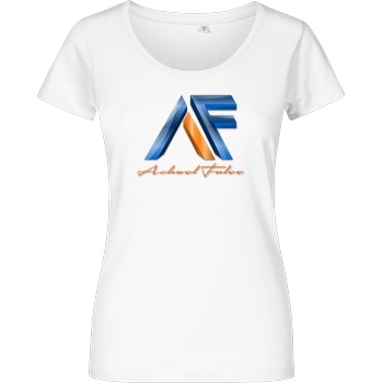 Achsel Folee Achsel Folee - Logo T-Shirt Damenshirt weiss