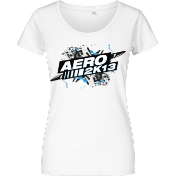 Aero2k13 Aero2k13 - Logo T-Shirt Damenshirt weiss