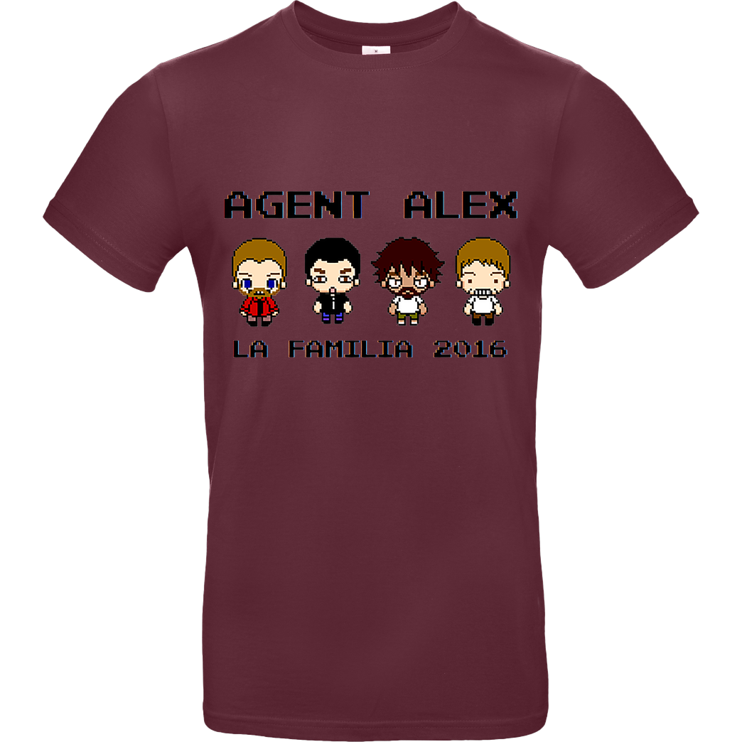 Agent Alex Agent Alex - La Familia T-Shirt B&C EXACT 190 - Bordeaux