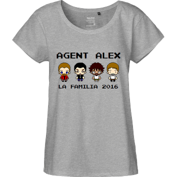 Agent Alex - La Familia Fairtrade Loose Fit Girlie - heather grey