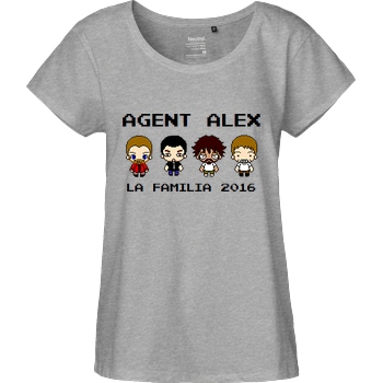 Agent Alex Agent Alex - La Familia T-Shirt Fairtrade Loose Fit Girlie - heather grey