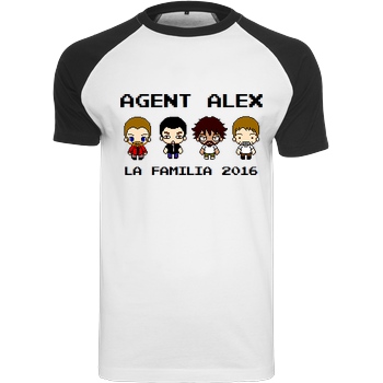 Agent Alex Agent Alex - La Familia T-Shirt Raglan-Shirt weiß