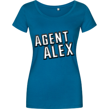 Agent Alex - Logo Damenshirt petrol