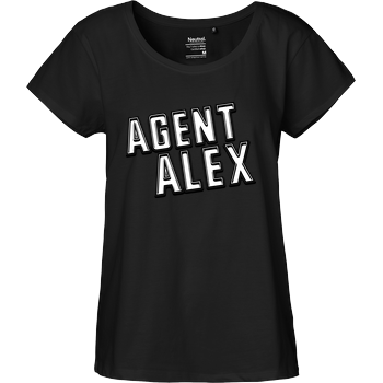 Agent Alex - Logo Fairtrade Loose Fit Girlie - schwarz
