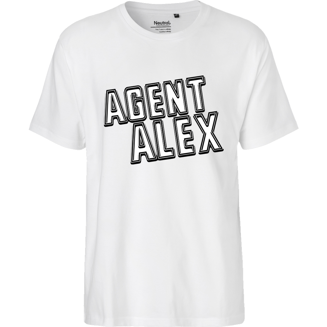 Agent Alex Agent Alex - Logo T-Shirt Fairtrade T-Shirt - weiß