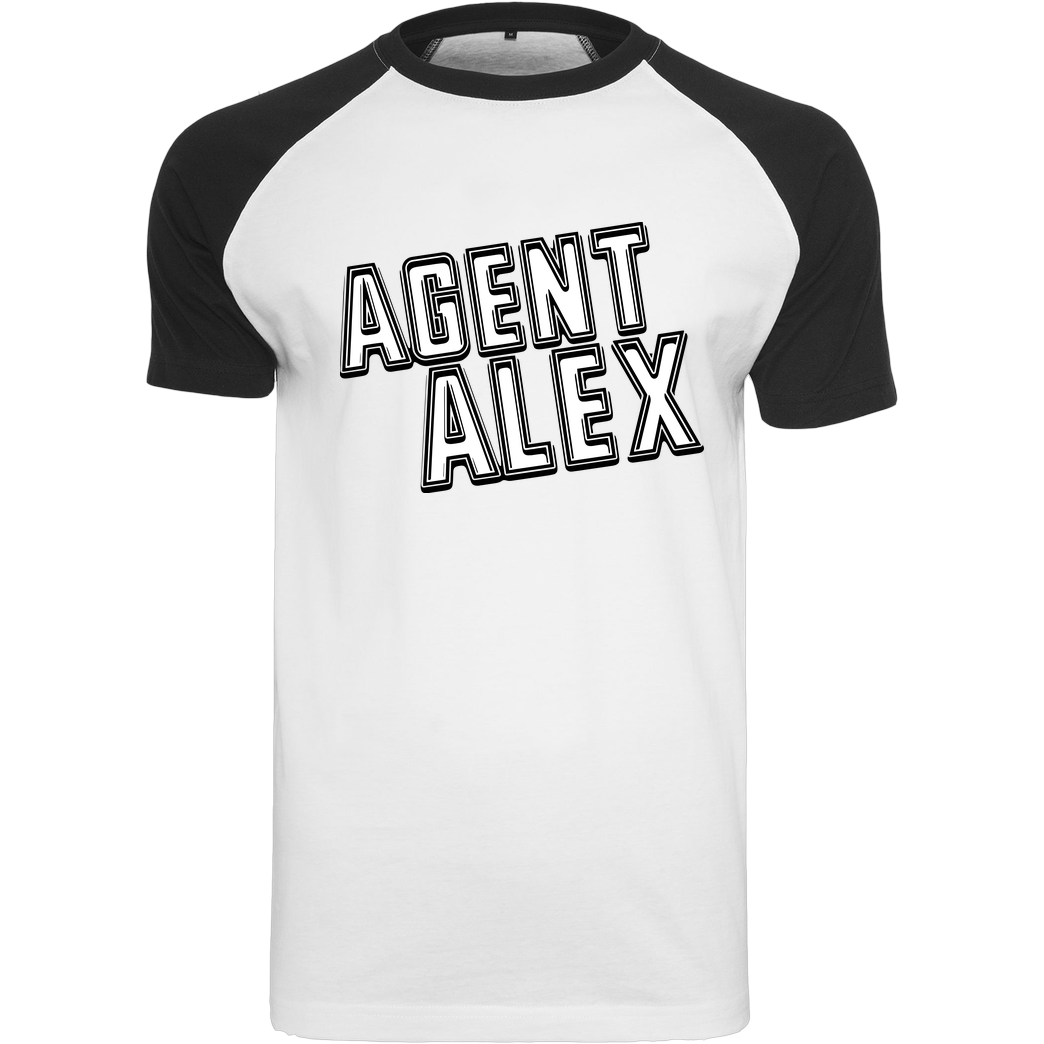 Agent Alex Agent Alex - Logo T-Shirt Raglan-Shirt weiß
