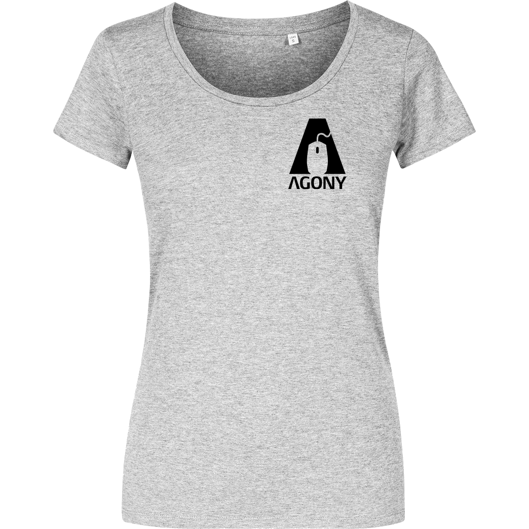 AgOnY Agony - Logo T-Shirt Damenshirt heather grey