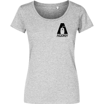 AgOnY Agony - Logo T-Shirt Damenshirt heather grey