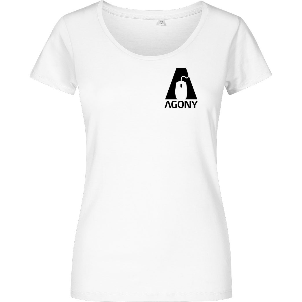 AgOnY Agony - Logo T-Shirt Damenshirt weiss