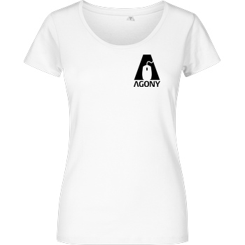 AgOnY Agony - Logo T-Shirt Damenshirt weiss