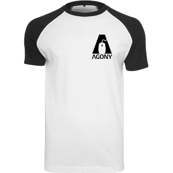 AgOnY Agony - Logo T-Shirt Raglan-Shirt weiß