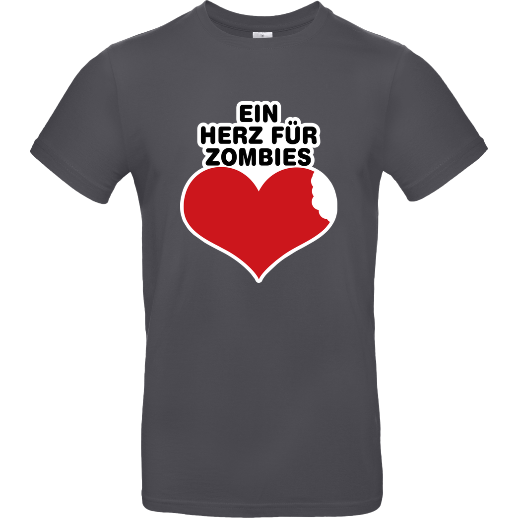 AhrensburgAlex AhrensburgAlex - Ein Herz für Zombies T-Shirt B&C EXACT 190 - Dark Grey