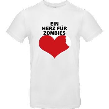 AhrensburgAlex AhrensburgAlex - Ein Herz für Zombies T-Shirt B&C EXACT 190 - Weiß