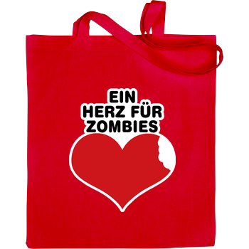 AhrensburgAlex - Ein Herz für Zombies Stoffbeutel rot