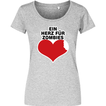 AhrensburgAlex - Ein Herz für Zombies Damenshirt heather grey