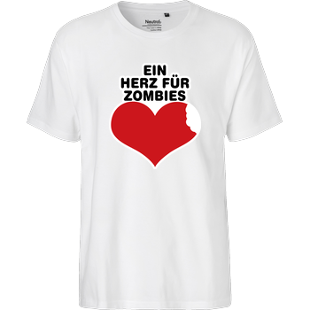 AhrensburgAlex - Ein Herz für Zombies Fairtrade T-Shirt - weiß