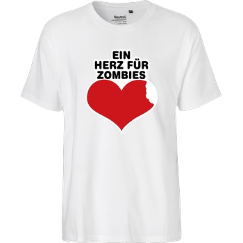 AhrensburgAlex AhrensburgAlex - Ein Herz für Zombies T-Shirt Fairtrade T-Shirt - weiß