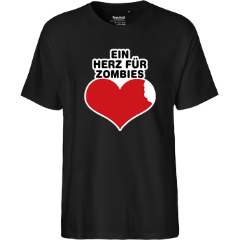 AhrensburgAlex AhrensburgAlex - Ein Herz für Zombies T-Shirt Fairtrade T-Shirt - schwarz
