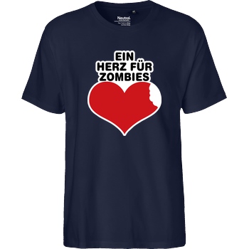 AhrensburgAlex AhrensburgAlex - Ein Herz für Zombies T-Shirt Fairtrade T-Shirt - navy