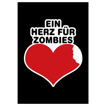 AhrensburgAlex - Ein Herz für Zombies Kunstdruck schwarz
