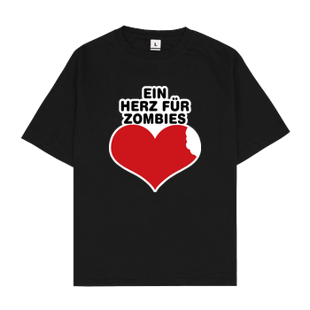 AhrensburgAlex - Ein Herz für Zombies Oversize T-Shirt - Schwarz