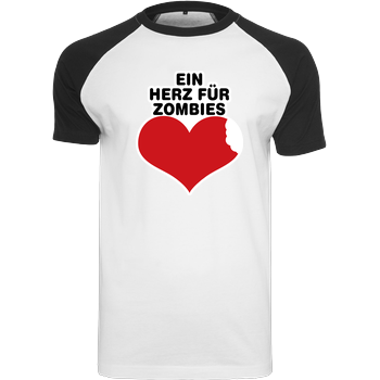 AhrensburgAlex - Ein Herz für Zombies Raglan-Shirt weiß