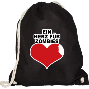 AhrensburgAlex - Ein Herz für Zombies Turnbeutel schwarz