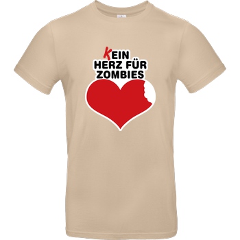 AhrensburgAlex AhrensburgAlex - (K)ein Herz für Zombies T-Shirt B&C EXACT 190 - Sand