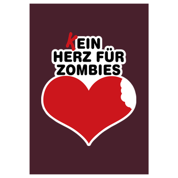 AhrensburgAlex - (K)ein Herz für Zombies Kunstdruck bordeaux