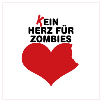 AhrensburgAlex - (K)ein Herz für Zombies Kunstdruck Quadrat weiß