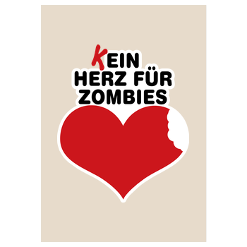 AhrensburgAlex - (K)ein Herz für Zombies Kunstdruck sand