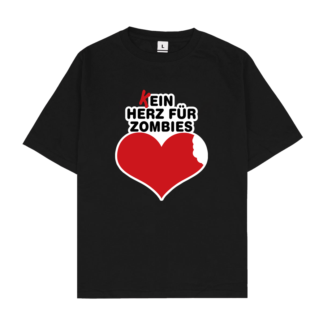 AhrensburgAlex AhrensburgAlex - (K)ein Herz für Zombies T-Shirt Oversize T-Shirt - Schwarz