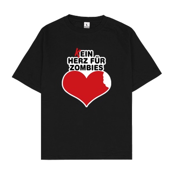AhrensburgAlex AhrensburgAlex - (K)ein Herz für Zombies T-Shirt Oversize T-Shirt - Schwarz