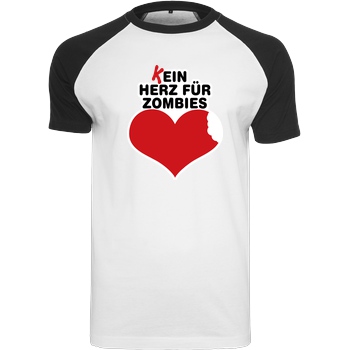 AhrensburgAlex AhrensburgAlex - (K)ein Herz für Zombies T-Shirt Raglan-Shirt weiß
